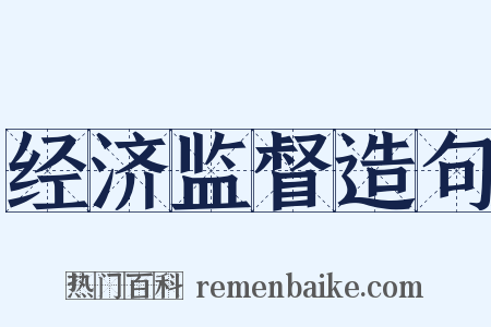 经济监督造句是什么意思的图片